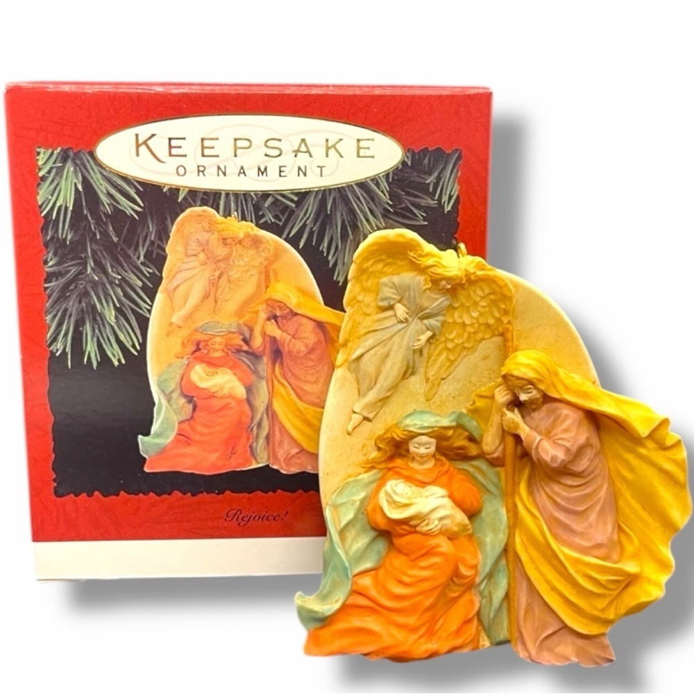 Hallmark Keepsake Nativity Ornament 1995 – Holy Family – Vintage Collectible